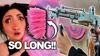 EXTRA LONG PILE TUFTING MACHINE Making a FULLY 3D BUBBLE RUG 🫧 Everything You Need to Know [upl. by Marelda]