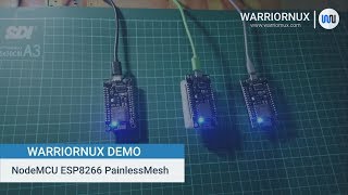 DEMO  NodeMCU ESP8266 Mesh Network dengan PainlessMesh [upl. by Anaej220]