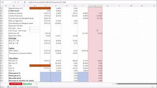 Créer un bulletin de paie sur Excel  2 les retenues salariales le PAS et le net [upl. by Daus12]