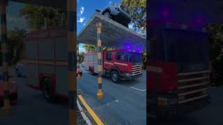 Firetruck passing with future technology 😯 viralshorts shorts vfx shortsfeed shortsyoutube [upl. by Franky]