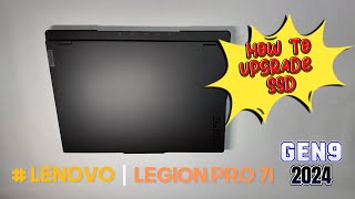 LENOVO  HOW TO UPGRADE SSD  LEGION PRO 7I GEN9 2024 [upl. by Johnath]