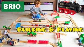 Brio Family Building and Playing BrioTrains BrioRailway ToyTrains WoodenRailway CreativePlay [upl. by Danaher978]