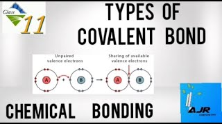 Covalent Bond and its Types Covalent BondChemical Bonding ajr chemistry [upl. by Adnawaj]