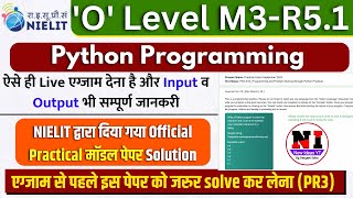 O Level Practical Model Paper With Solution  O Level Practical Paper python PR3 m3r5 [upl. by Pooh]