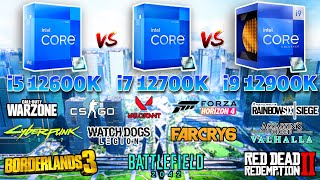 Intel Core i5 12600K vs i7 12700K vs i9 12900K  Benchmarked in 15 Games  DDR5  With RTX 3090 [upl. by Thistle]