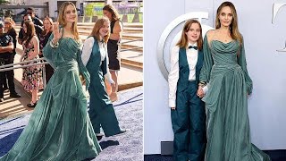 Angelina Jolie and Brad Pitt’s daughter Vivienne on Tony Awards 2024 red carpet Kaps update [upl. by Novad]