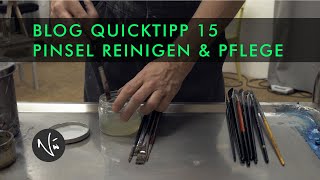 Pinsel Reinigen amp Pflege  QUICKTIPP 15 [upl. by Ahcsropal]