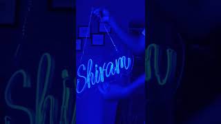 Neon light customized name panel for wall decoration youtubeshorts shorts subscribe viralshorts [upl. by Ronnie]