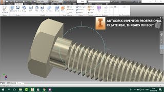 Create Real Threads on Bolt amp Screws  Autodesk Inventor [upl. by Fari671]