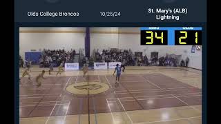 Caleb Jipp and Brock Dewsbury Highlights St Mary’s University vs Olds College Oct 25 2024 [upl. by Lucrece652]