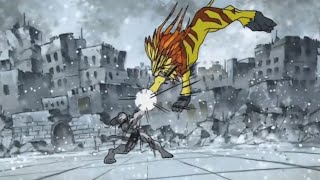 MetalEtemon VS SaberLeomon Zudomon Digimon Adventure [upl. by Jasmin]