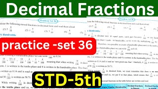 STD 5Th class Decimal Fractionpracticeset 36 ExplainInHindi MaharashtraBoard Questions and answers [upl. by Adamik]