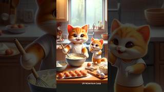 Little cat drops a bag of flour in the kitchen while playing shorts catlover cat [upl. by Nyladnewg960]