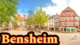 Bensheim Germany 🇩🇪 Walking Tour 4K Video [upl. by Forsta]