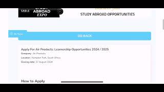 Air Products Learnership opportunity 20242025 [upl. by Herminia]