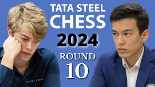 Max Warmerdam vs Nodirbek Abdusattorov  Tata Steel Masters 2024  Round 10 [upl. by Tarryn148]