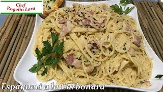 ESPAGUETI A LA CARBONARA DELICIOSA RECETA [upl. by Yren]