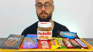 Mr Food ASMR  Mukbang  ASMR  Kit Kat  Nutella  Mars  Snickers [upl. by Kcoj987]