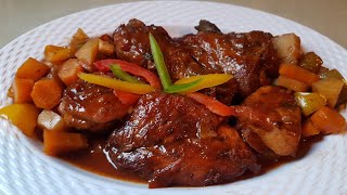 HOW TO MAKE THE BEST FRICASSEE CHICKENJAMAICAN STYLE RECIPE [upl. by Flodur]