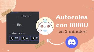 Crea AUTOROLES con MIMU ⭑ᐟ en 3 minutos ↝ Discord  pasasapa 21 [upl. by Agretha814]