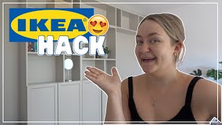 IKEA HACK  BYGGER PLATSBYGGD BOKYLLA MED SKRIVBORD [upl. by Morena]