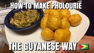 HOW TO MAKE PHOLOURIE  STEP BY STEP  THE GUYANESE WAY 🇬🇾 [upl. by Naejarual8]