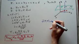 CBC ALGEBRA 62 PROYECCIÓN ORTOGONAL DE PUNTO A PLANO [upl. by Wiedmann379]