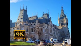 Iasi Romania tur oras Walking Tour Iasi city 4K video [upl. by Hennebery]