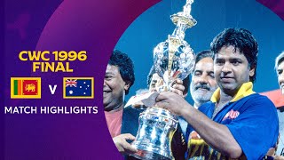 Cricket World Cup 1996 Final Sri Lanka v Australia  Match Highlights [upl. by Mitchel]