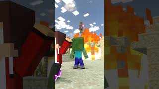 Baby zombie Encounters Thanos with Infinity Gauntlet  Baby zombie minecraft animations [upl. by Aihsyla]