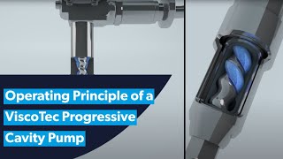 The operating principle of a ViscoTec progressive cavity pump endless piston principle [upl. by Namialus913]