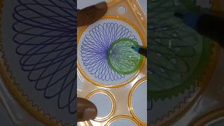 How many rotation did the pen to complete circle spirograph spiroglyphics shorts [upl. by Yeclehc]