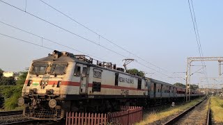 19037 Avadh Express entering ratlamjunction 37458 wap7 indianrailways westernrailways viral [upl. by Lynch30]