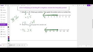 AM7 7 7 Part 1 One Step Inequalities MultDiv [upl. by Howlyn82]