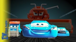 Lightning McQueen DINOCO Race getting beat Chick hick Mater Frank chasing dream Disney Cars Toys [upl. by Ivett]