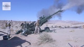 US Marines Firing the M777 155mm Howitzer [upl. by Nairad]