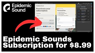 How to Get Epidemic Sounds Subscription Only for 899 [upl. by Vassar]