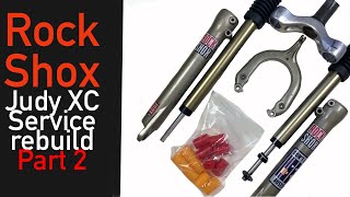 Pt 2 Rockshox Judy XC 9596 New elastomers overhaul service [upl. by Tunnell148]