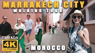 Marrakech city walking journey 4K UHD Morocco [upl. by Analla]