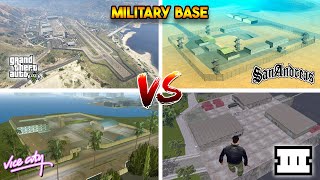 GTA ALL MILITARY BASES WHICH IS BEST GTA 5 GTA SAN GTA VC GTA 3 [upl. by Greabe886]