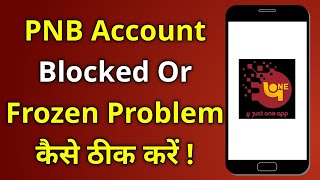 PNB Account Blocked Or Frozen  PNB Account Freeze Problem Solve [upl. by Cavil]