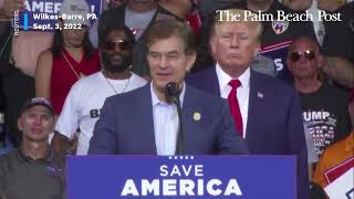 Donald Trump on Dr Oz What presidentelect has said about cabinet pick at his rallies [upl. by Airdnola]