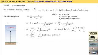 Rapid Derivation 4 Aerostatic Pressure in the Atmosphere [upl. by Sitrik]