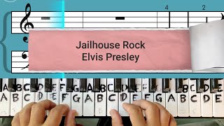 Jailhouse Rock Elvis Presley piano essentials for beginner cover song [upl. by Ssepmet]