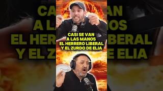 CASI SE VAN A LAS MANOS EL HERRERO LIBERAL Y EL ZURDO DE ELIA javiermilei mileipresidente milei [upl. by Elihu204]