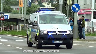 Prague Police MVA van responding  Praha Policie ČR VW T6 CZ  2952019 [upl. by Almeda638]