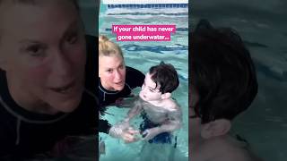 You wont believe what happened at his FIRST lesson 👀 protips swimming submerging swim lesson [upl. by Enyal696]