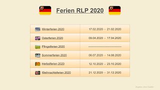 Ferien RLP 2020 [upl. by Ainej45]