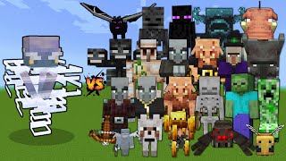 Breeze vs Every Mob Java Edition  Minecraft 121 Mob Battle  Breeze vs All Mobs [upl. by Bidget]