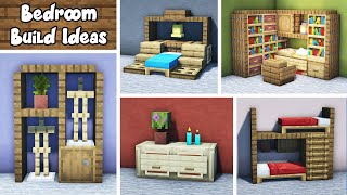 Minecraft  5 Simple Bedroom Decorations How to Build [upl. by Gnart]